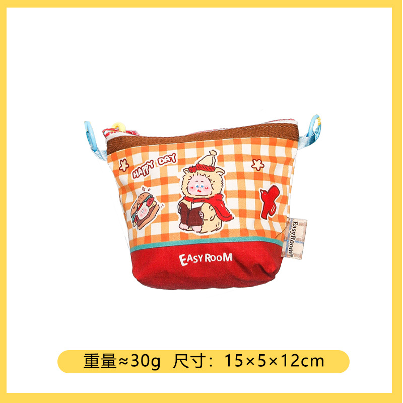 Мягкая пижама оранжевого цвета, толстая клетчатая мини-портативная сумка для хранения (беспроводная)