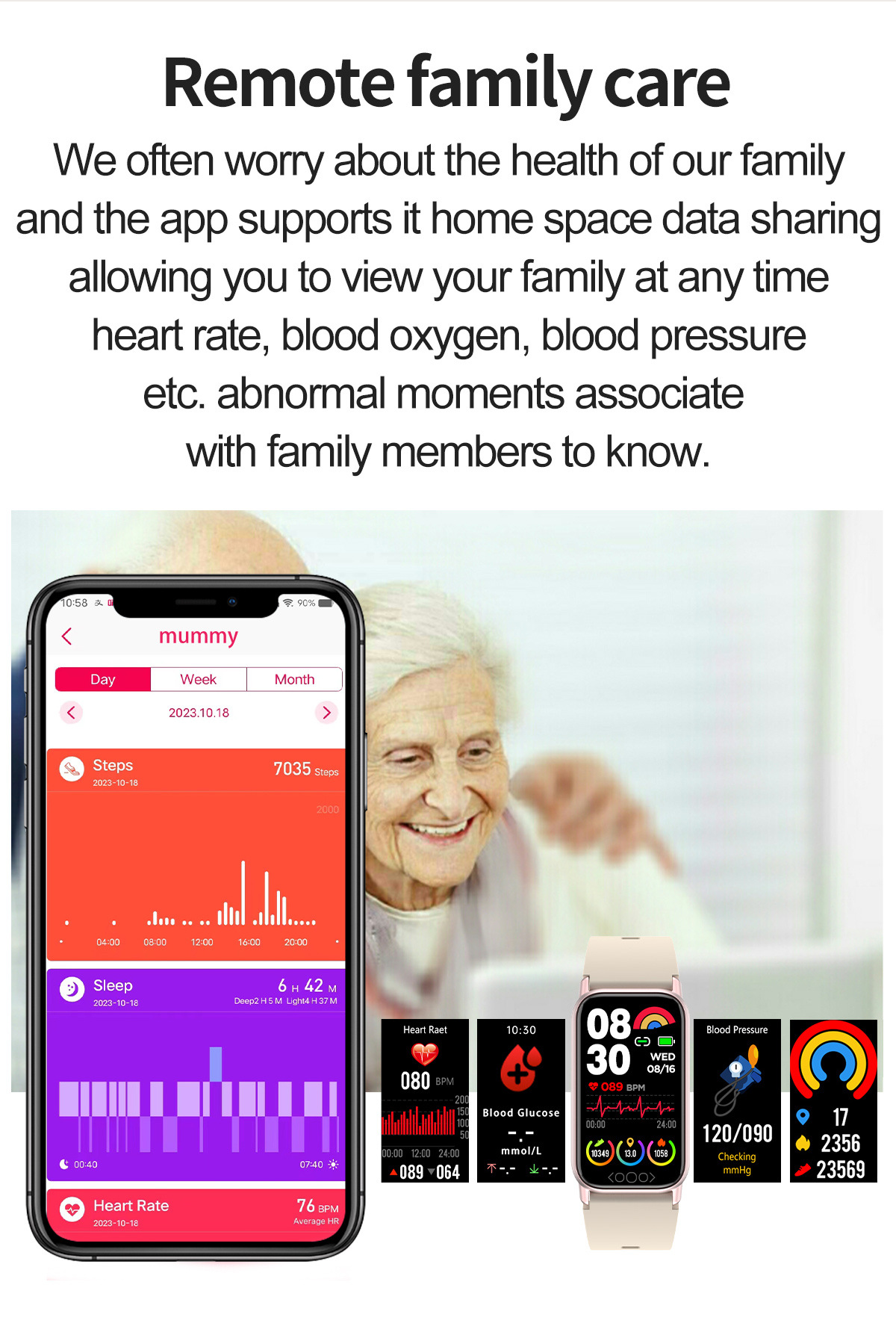 TK72 Smart Watch 1.47 inch heart rate blood pressure blood_voghion.com