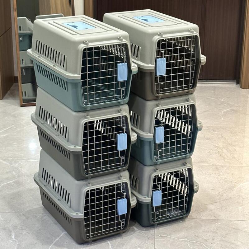 Air Box Cat Cage Cats Portable Outgoing Pet Consignment Box Car Dog Cage Cat Box Graphite Green Bare Box
