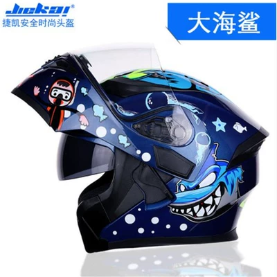 Motorcycle Safety Supplies – exposed helmet DOT ECE - big-sea-shark-m