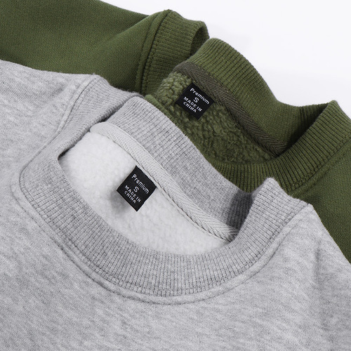 500g Japanese heavy quality thick thickened velvet round neck sweatshirt white men and women couple style long sleeves can be printed