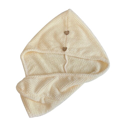 Cute hair drying cap, super absorbent, quick-drying shower cap, artifact, women's hair towel, thickened long hair shampoo bag, headscarf