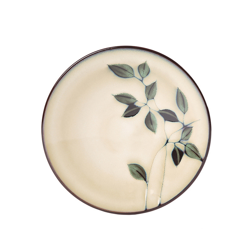 Horno creativo, plato de comida occidental esmaltado, plato de carne, plato de verduras para el hogar, plato de cerámica, plato de pasta de color esmaltado, plato de desayuno al por mayor