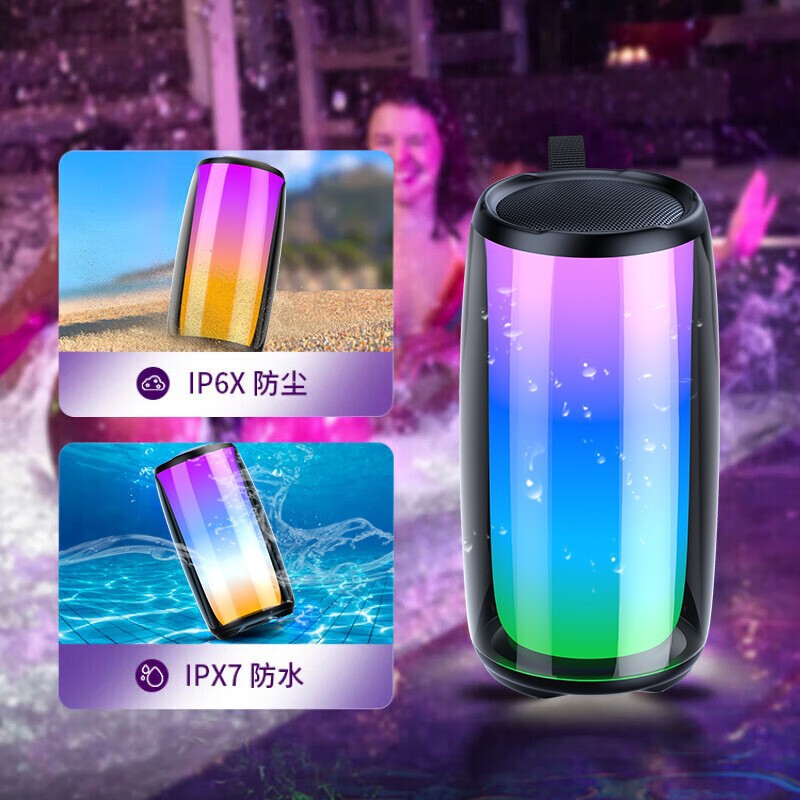 爆発的なk 9マイク音響一体家庭k歌宝サブウーファーマイク自慢RGB bluetoothスピーカーポータブル|undefined