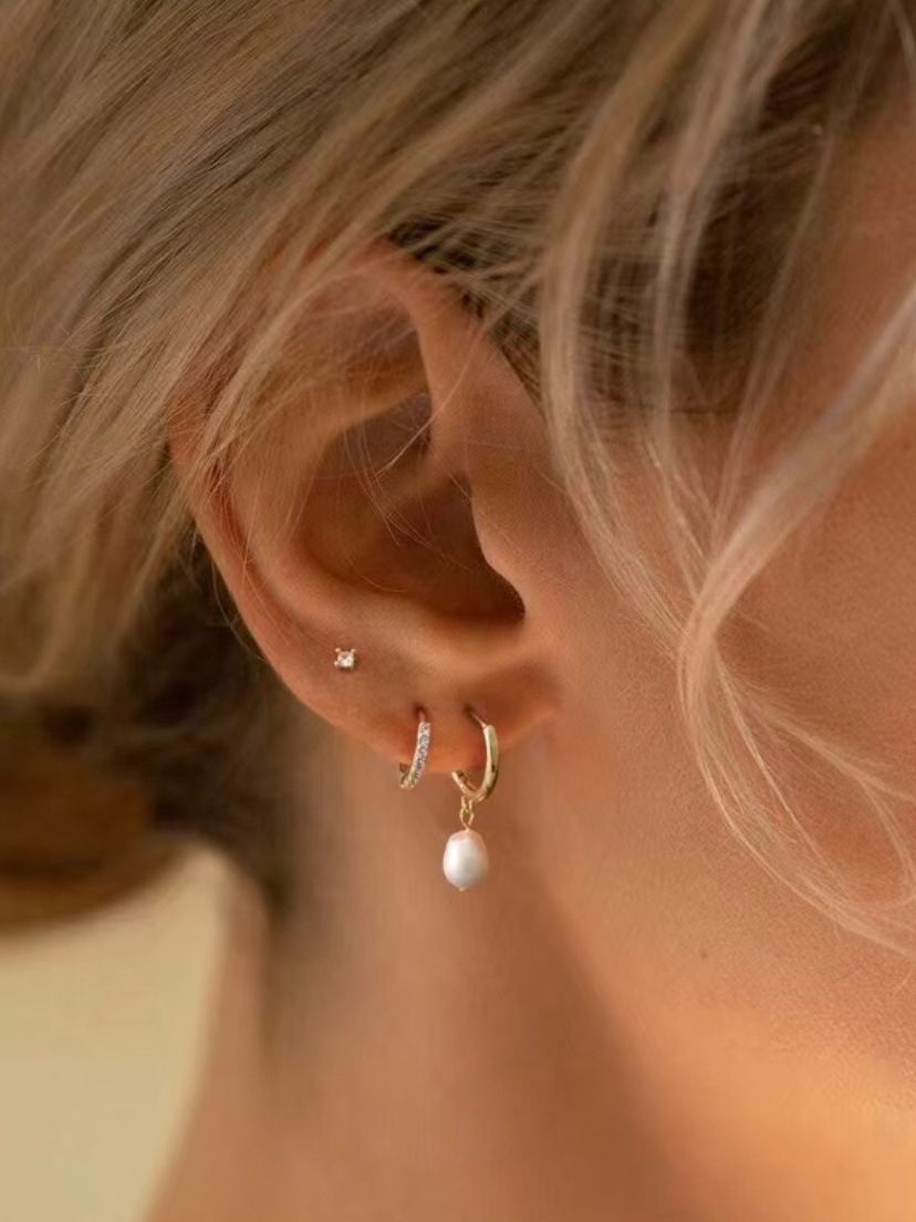 Eight-pointed Star Drop Earrings With Zircon For Women Luxury Style_voghion.com