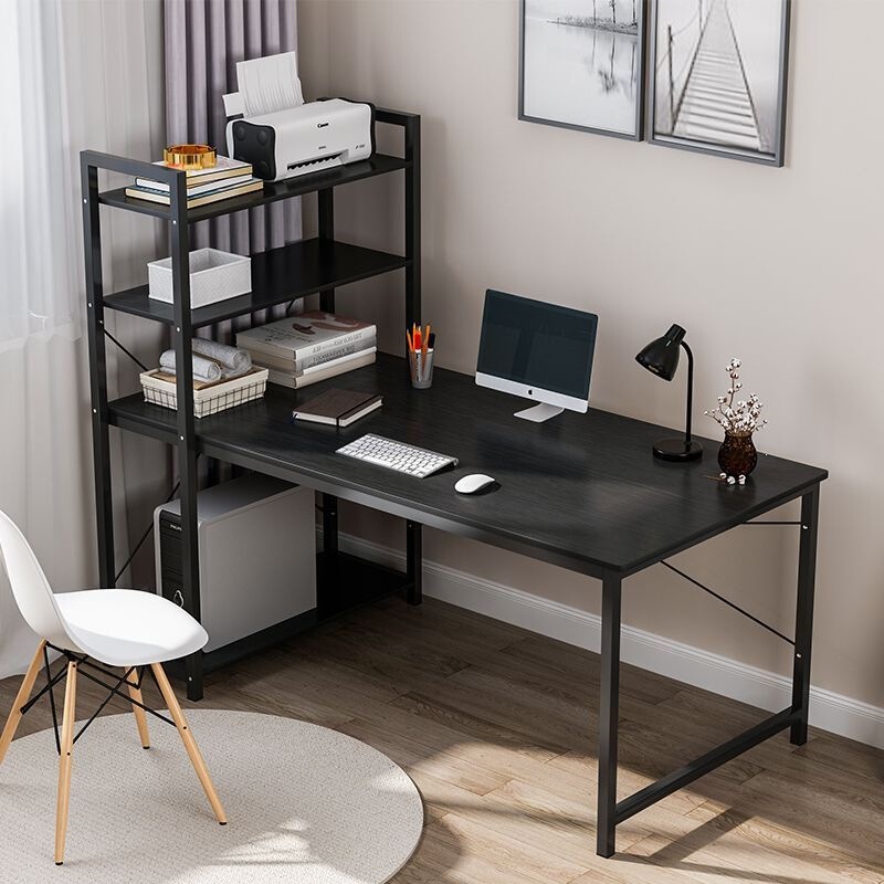 Simple office desk for home use, student writing desk, bedroom computer desk, simple desk with bookshelf, integrated desktop combination Simple office desk for home use, student writing desk, bedroom computer desk, simple desk with bookshelf, integrated desktop combination