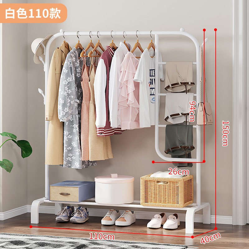 Tendedero perchero de piso perchero de dormitorio tendedero simple poste de ropa plegable balcón interior perchero