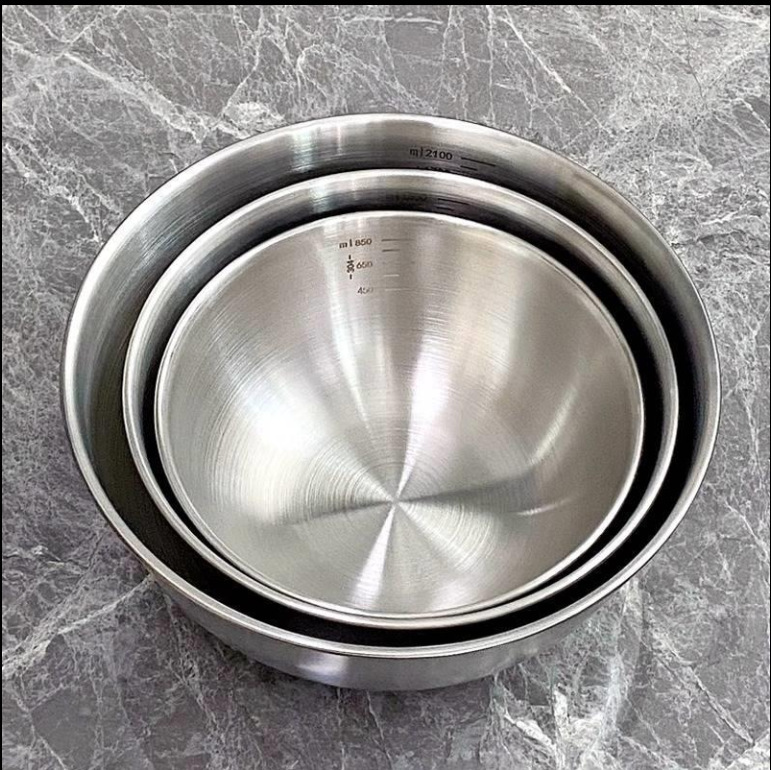 Household Salad Bowl, Trendy Marinating Bowl, Baking Stainless Steel Bowl, Thickened Stainless Steel Basin, Dough Mixing Bowl, Free Shipping Household Salad Bowl, Trendy Marinating Bowl, Baking Stainless Steel Bowl, Thickened Stainless Steel Basin, Dough Mixing Bowl, Free Shipping