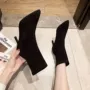 春秋中筒小码尖头短靴
