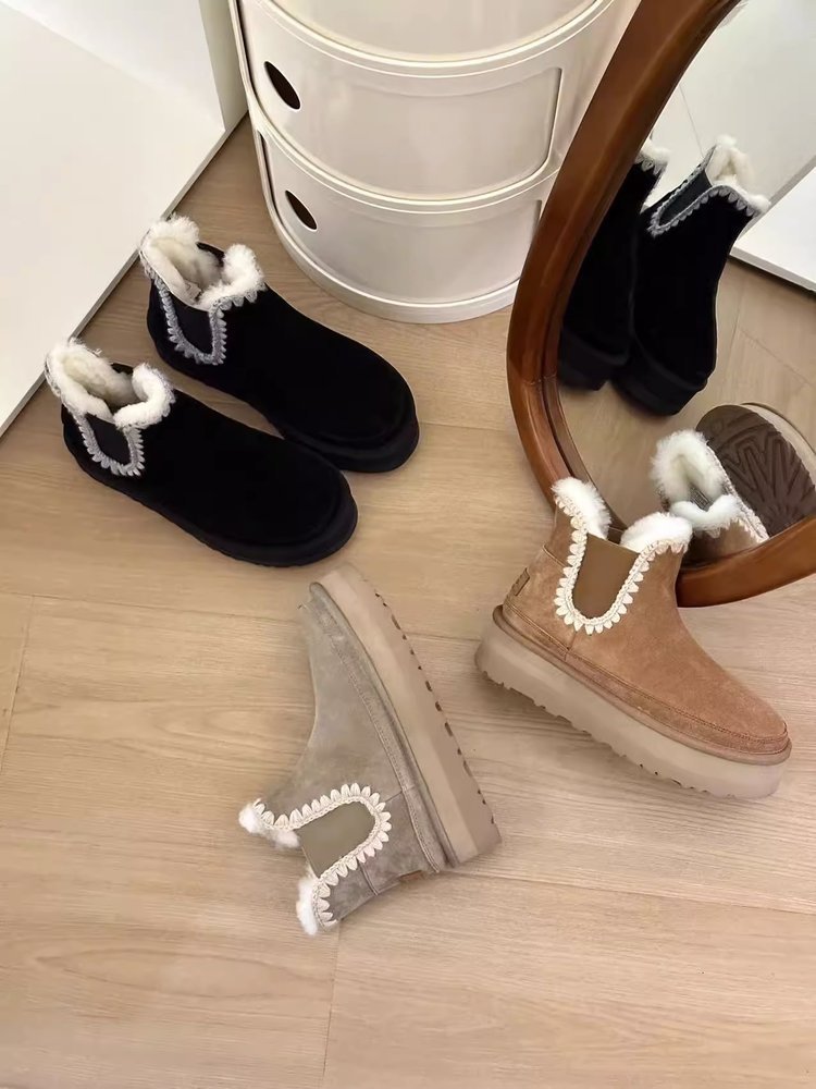 Stivali invernali da donna tutto in uno Stivali da neve Pan di Spagna Suole spesse Maggiore traspirabilità Scarpe casual_voghion.com