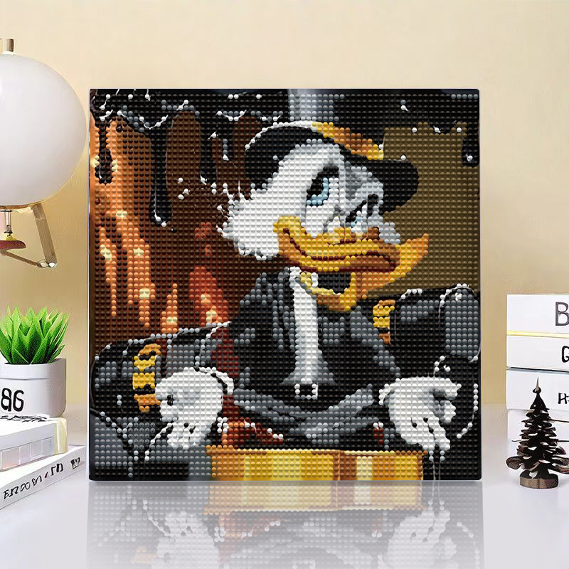 Dibujo adhesivo de diamantes de dibujos animados con marco de fotos Diamante de punto hecho a mano para niños fabricante de pintura de diamantes de bricolaje Kulomic Mario