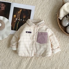 清仓~秋冬北欧风中小童婴儿A类新品棉服加绒夹棉保暖男宝宝棉外套