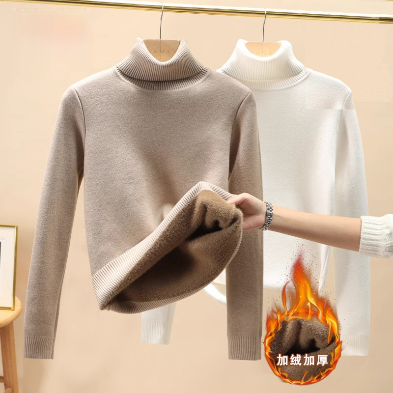 Factory Bulk Plain Color Turtleneck Sweater for Men, New Winter Style, Fleece-Lined, Thickened, Warm Base Layer Knitwear Factory Bulk Plain Color Turtleneck Sweater for Men, New Winter Style, Fleece-Lined, Thickened, Warm Base Layer Knitwear