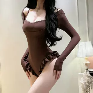 显瘦泳衣女高级感遮肉游泳衣高级感温泉遮肉长袖性感辣妹连体泳装