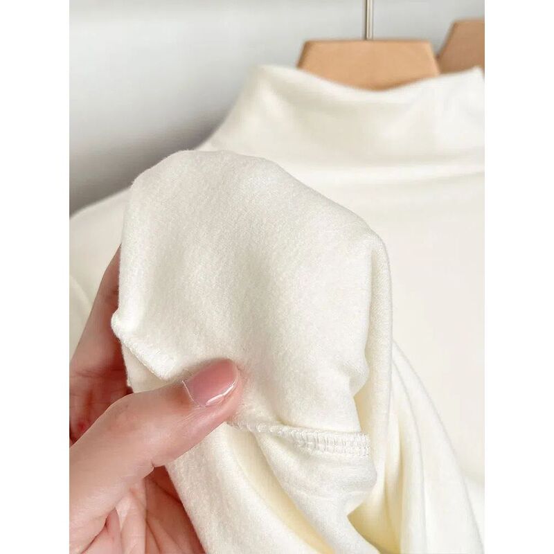 Outlets ~ clearance specials for autumn and winter thickened semi-high collar velvet bottoming shirt women's foreign style slim jacket Outlets ~ clearance specials for autumn and winter thickened semi-high collar velvet bottoming shirt women's foreign style slim jacket