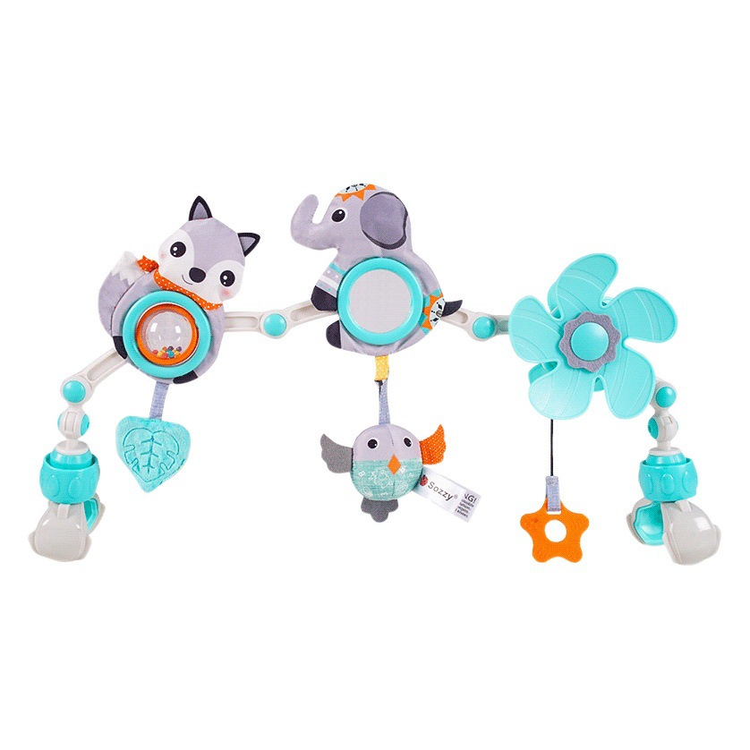 Sozzy nuevo bebé torno clip recién nacido carro calmante coche colgando cuna clip coche clip de educación temprana juguetes