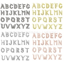 35MM合金多色钻面吊牌字母DIY饰品字母字母手机链钥匙配饰挂件