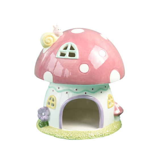Mushroom Castle magic hamster ceramic nest bowl food bowl water bottle kettle bracket Golden Bear escape house landscaping supplies