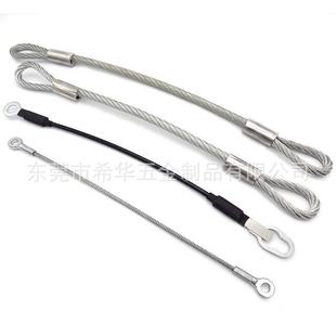 Wire rope press terminal press aluminum sleeve die-cast zinc alloy head coated wire rope processing stainless steel lamp hanging rope line