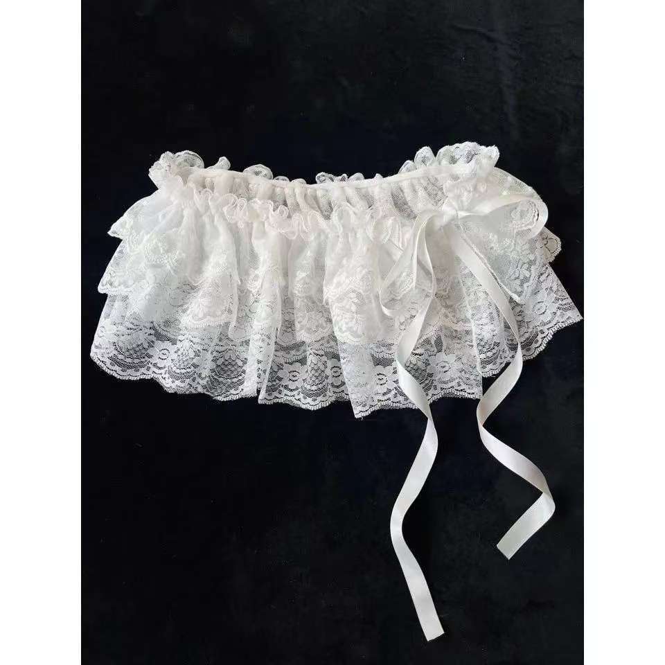 Bow polka dot lace
