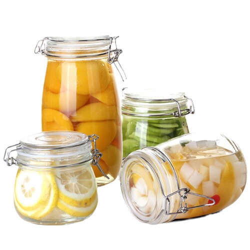 Xibi glass sealed jar wine bottle brewing bottle food grade storage jar kitchen storage pickle jar wholesale