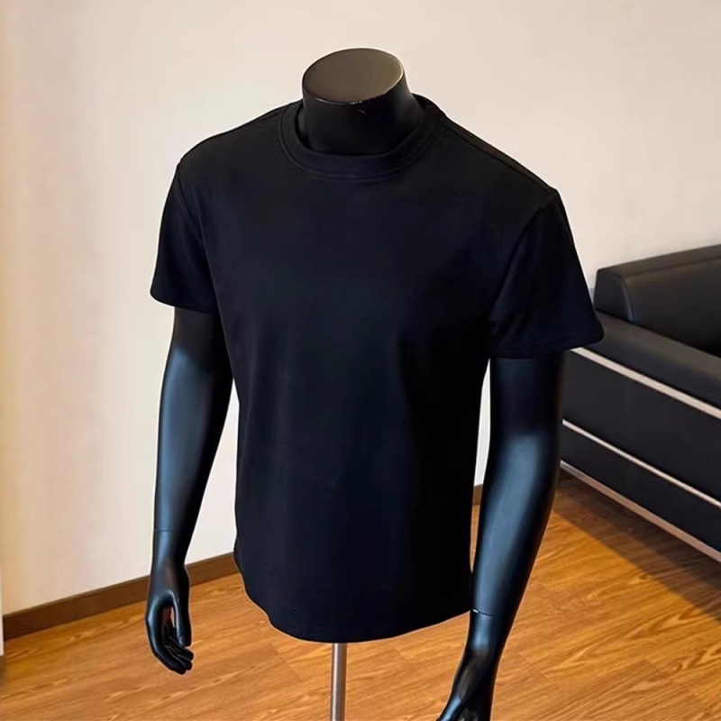 230g Solid Color Short-Sleeve T-Shirt for Men with Small Neckline and Regular Shoulders, Summer Heavyweight Sorona Quick-Dry Cooling Tee 230g Solid Color Short-Sleeve T-Shirt for Men with Small Neckline and Regular Shoulders, Summer Heavyweight Sorona Quick-Dry Cooling Tee
