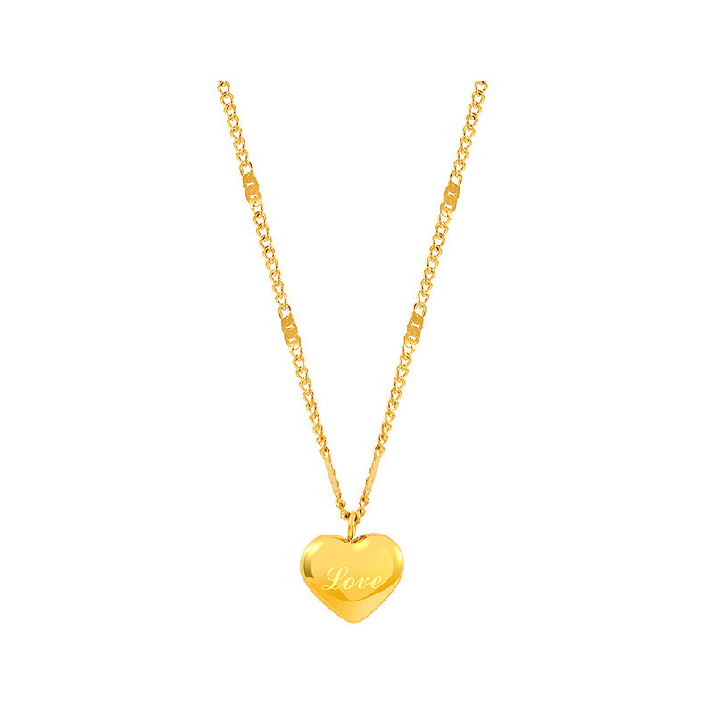 304 Stainless Steel 18K Gold Plated Elegant Streetwear Plating Heart Shape Pendant Necklace display picture 1