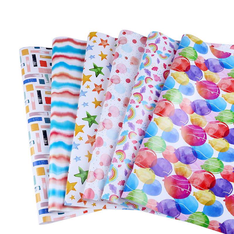Papel de embalaje de regalo de cumpleaños rayas papel de regalo de cumpleaños Día de San Valentín transfronteriza productos de papel de embalaje lindo al por mayor