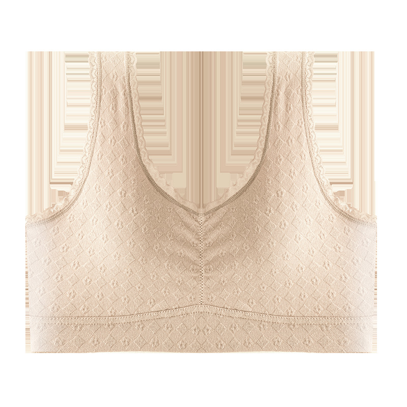 Madre ropa interior mujer de mediana edad sujetador de mujer hebilla delantera verano fina transpirable talla grande sujetador estilo chaleco ropa interior refrescante