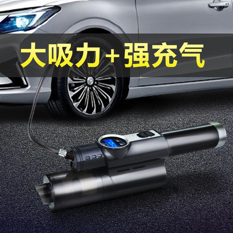 Car Portable Vacuum Cleaner Wireless Inflator Multi-function Four-in-One High Power Convenient Car Vacuum Inflator