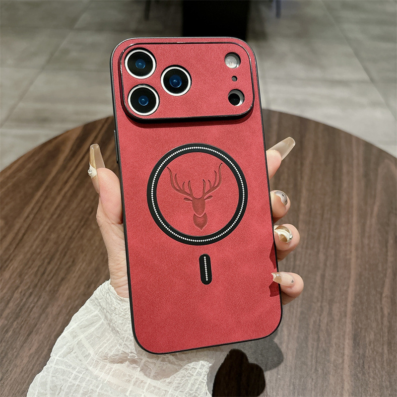 磁気吸引ヘラジカはiPhone14plus携帯ケース羊巴皮12リンゴ11/13promaxソフト15proを適用する|undefined