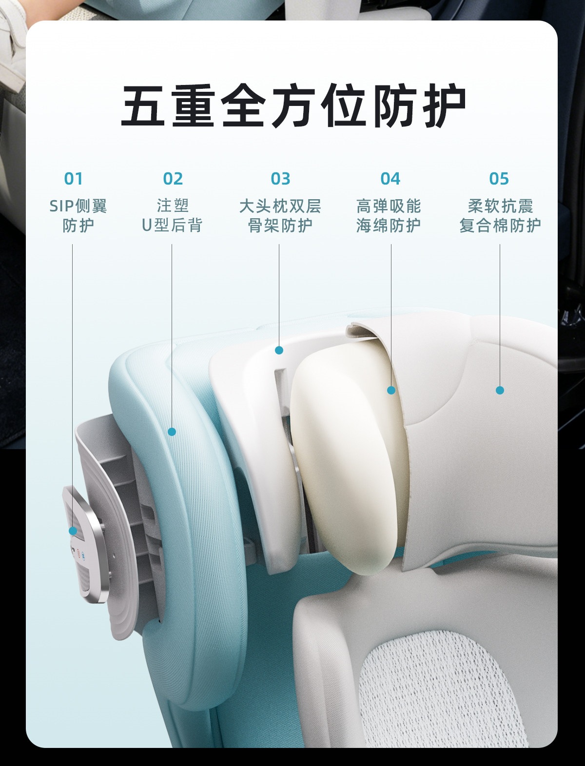 Suitable for Innokids car child safety seats, other 2-year-old baby infant car-mounted simple seats