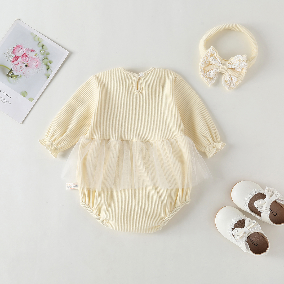 Casual Classic Style Solid Color Cotton Baby Rompers display picture 6