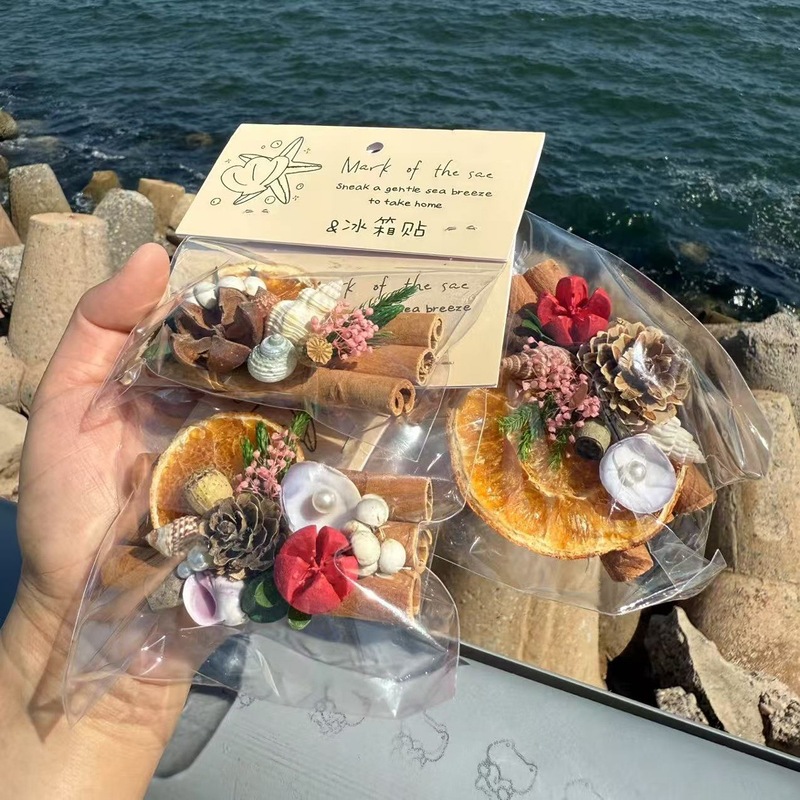 包邮天然贝壳海螺海星创意木片冰箱贴挂件旅游城市纪念品伴手礼|undefined