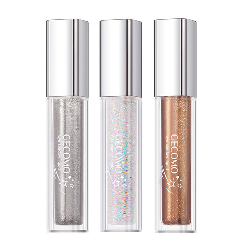 GECOMO Gemeng Streamer Colorful Eyeshadow Liquid Pearlescent Super Shiny Flakes Brightening Highlight Silkworm Liquid Eyeshadow Wholesale
