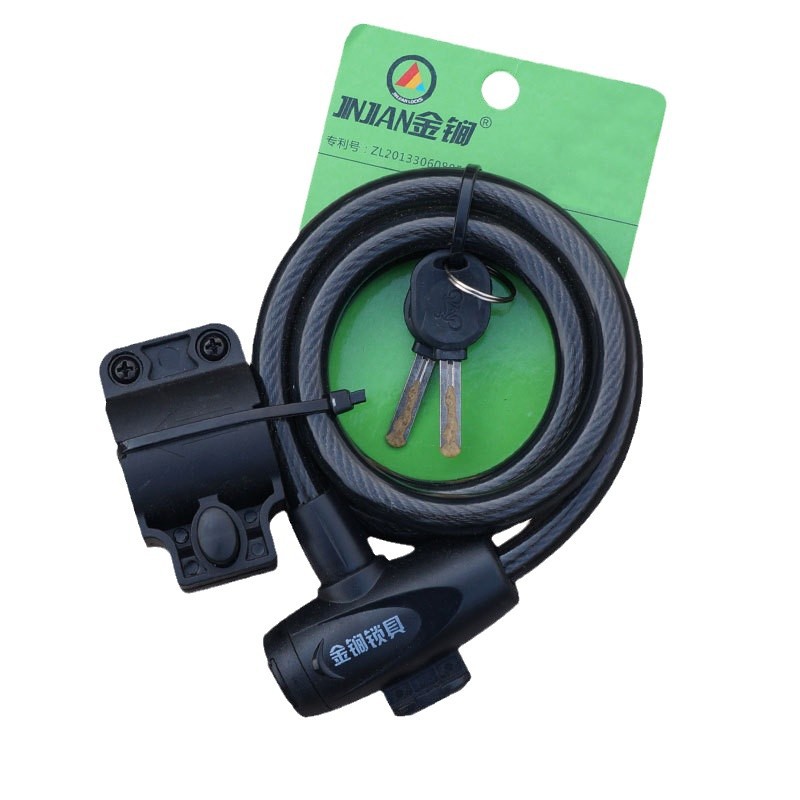 Golden Trump 588D cerradura de la bicicleta antirrobo barra de bloqueo 1,2 m alambre de acero cerradura de la bicicleta de bloqueo de la bicicleta de montaña anillo de bloqueo