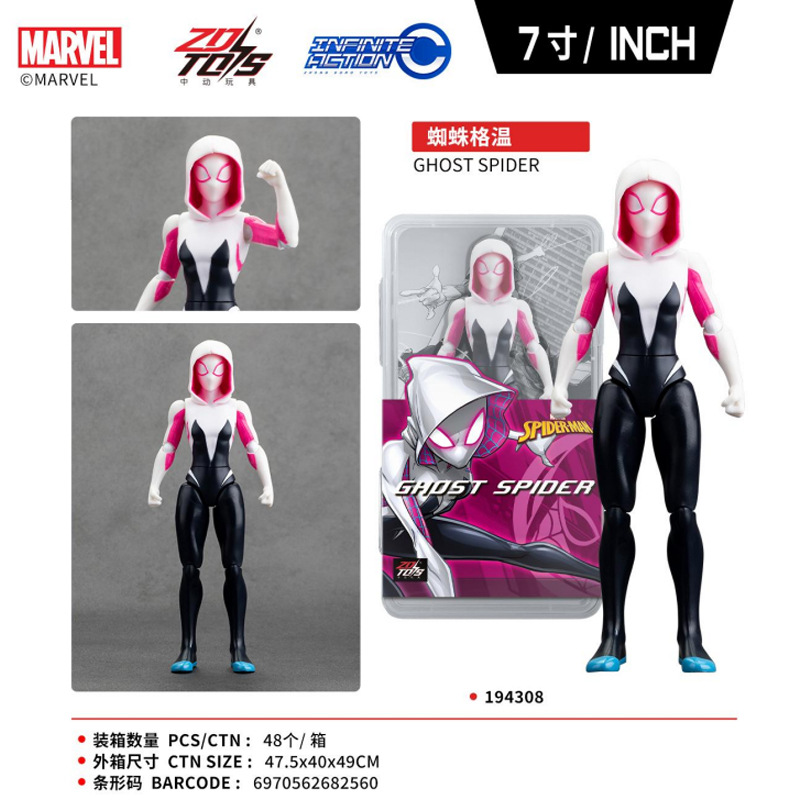 Nuevos productos genuinos de Marvel 4 pulgadas serie clásica Spiderman como 4 pulgadas muñecas móviles modelo de decoración hecha a mano