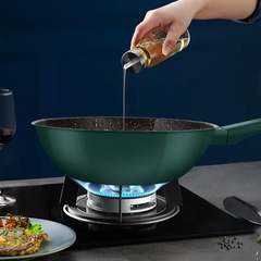 Kangjia Eight-Angle Wok for Cooking, Electric Stove and Gas Stove Compatible, Thick Non-Stick Wok with Less Smoke, Gift Cookware, Wholesale