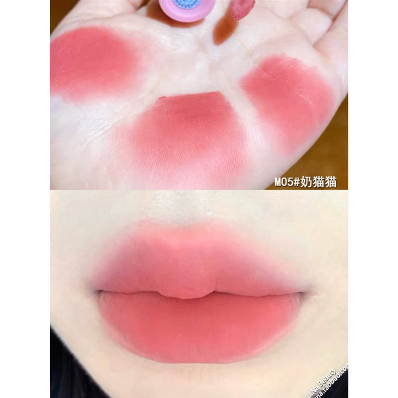 Палитра Velvet Lip Glaze Flower Fall La La Mei Beauty Series 04 Cat Milk Cake Lip Cream Lip Mud 02 Red Milk Cat