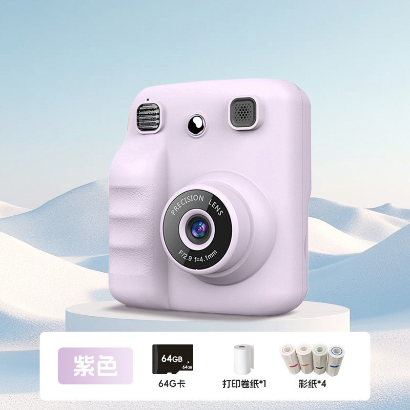 Nueva cámara instantánea transfronteriza, cámara de impresión térmica para niños Polaroid portátil, regalo del día del niño