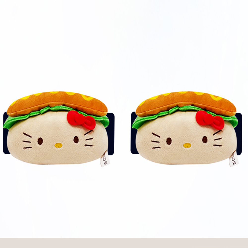 Nuevos productos lindos hot dog kitty puertas de automóviles cubiertas de mango interior para proteger el techo guantes de pasamanos para decoración de automóviles