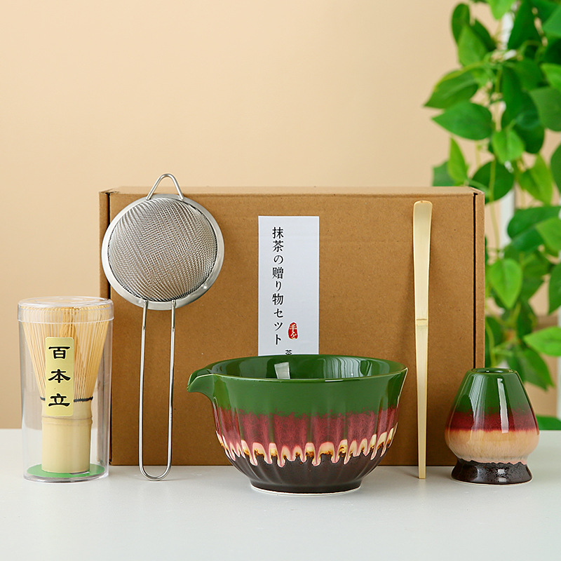 Transfronterizo exclusivo para el set de té Matcha japonés caja de regalo de té Matcha cepillo de té de 100 libros de té Matcha de la dinastía Song