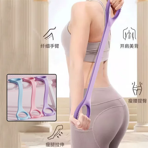 8-character tension device TPE yoga elastic belt open shoulder beautiful back rope fitness multifunctional tension rope chest expander elastic belt