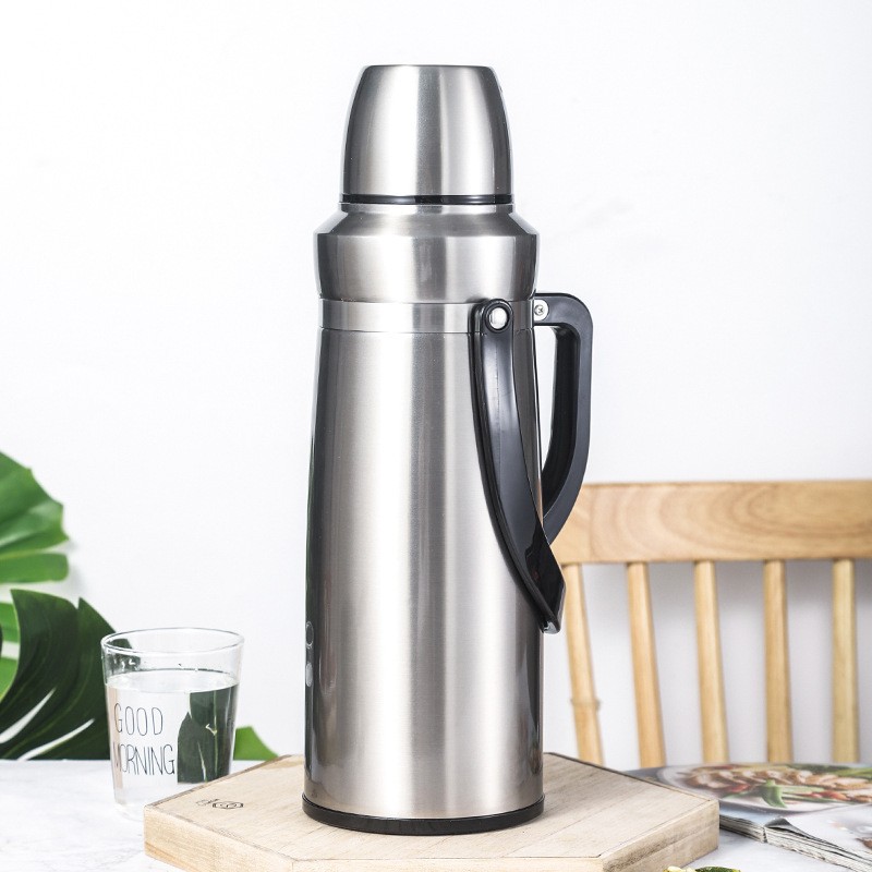 Transfronterizo 304 acero inoxidable termocalentador de gran capacidad botella de agua caliente portátil al aire libre para hombres y mujeres hervidor de agua caliente doméstico