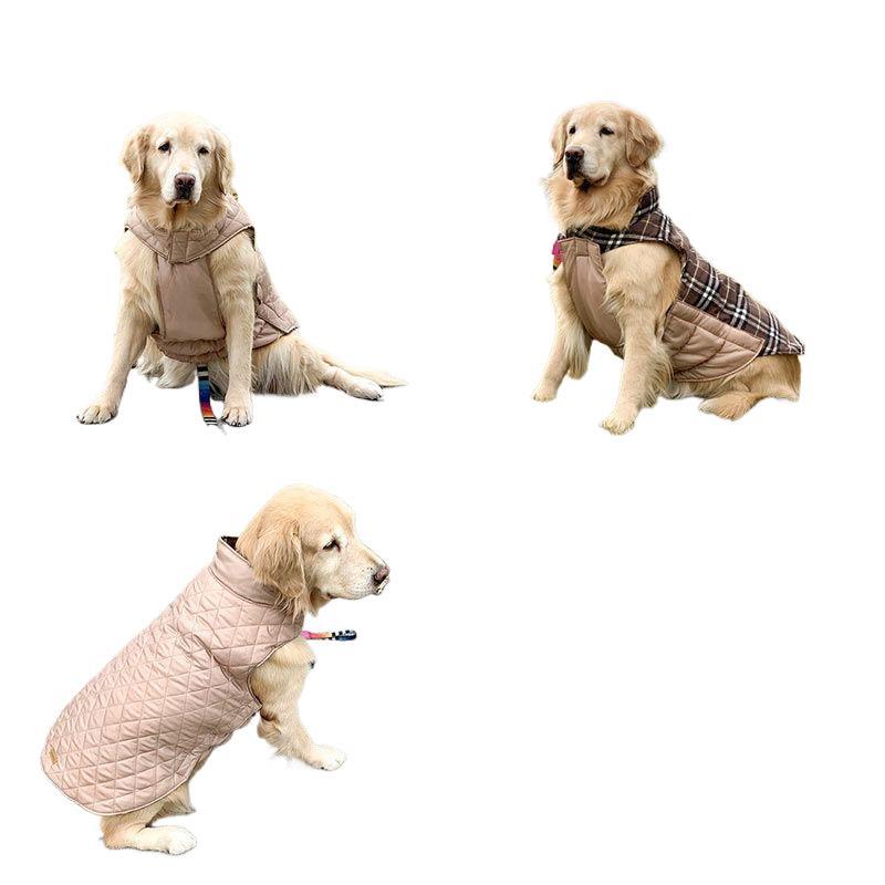 HG 골든 리트리버 큰 개 옷 래브라도 가을과 겨울 패션 브랜드 겨울 두꺼운 SAMOYED 중형 대형 개 겨울