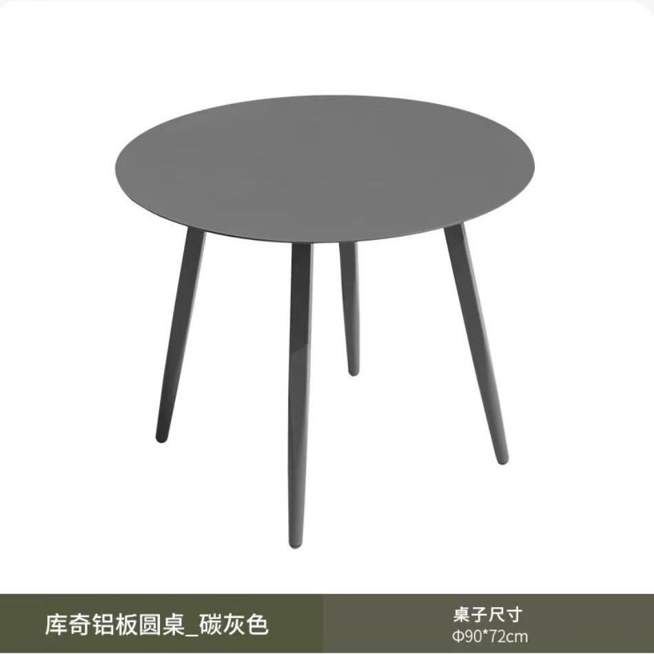 Mesa y silla al aire libre Combo Villa Jardín Nórdica Terraza Mesa Mesa de comedor Silla de comedor de cordón Diseñador de patio Mesa de balcón al aire libre