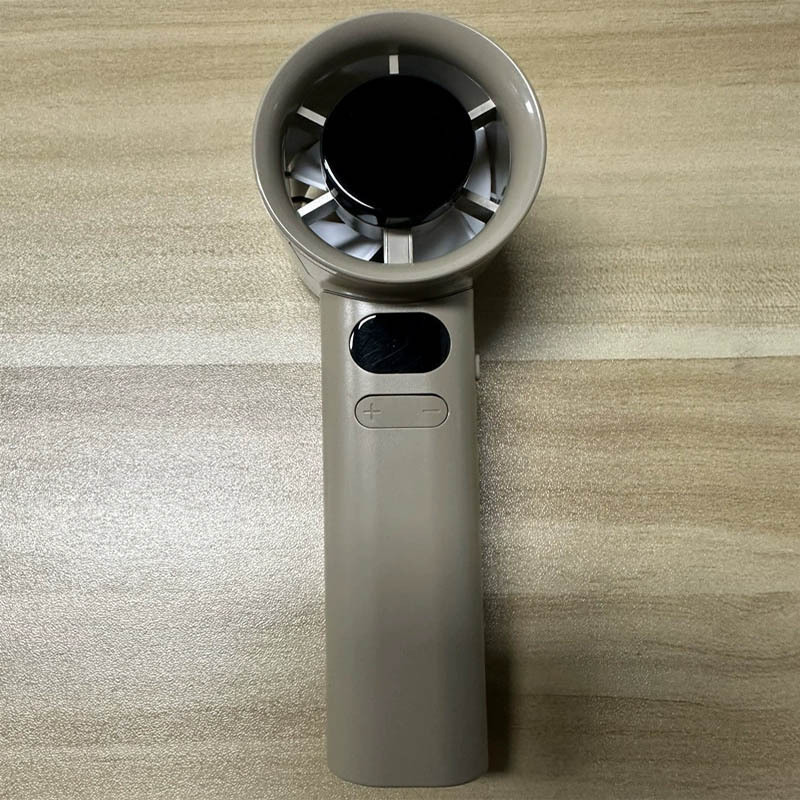 ハンドヘルドミニファン渦バースト強力な風力ポータブル超長バッテリー寿命充電デジタルディスプレイ小型ファンロゴ|undefined