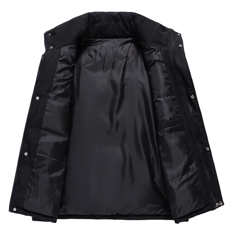 Herren Weste Mit Stehkragen Baumwolle Warm Für Den Winter_voghion.com