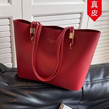 香港代购红色女2025新款大容量婚包托特包结婚新娘包无性别风绢花