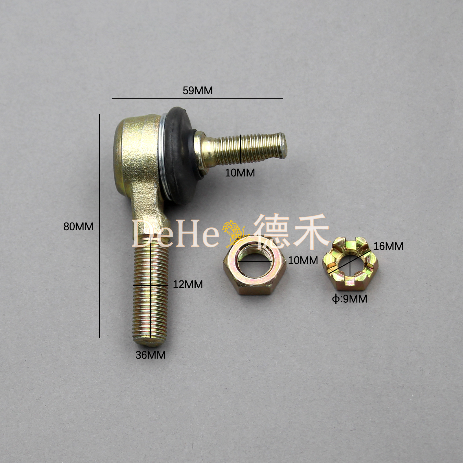 Four-Wheel Atv Go-Kart Ball Joint Steering Rod Ball Joint Front Suspension M10M12 Positive and Negative Thread Tapered Ball Joint